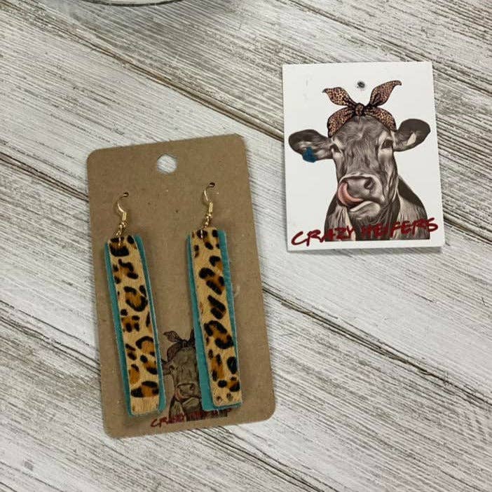 Dangle Cowhide/ Leather Earrings