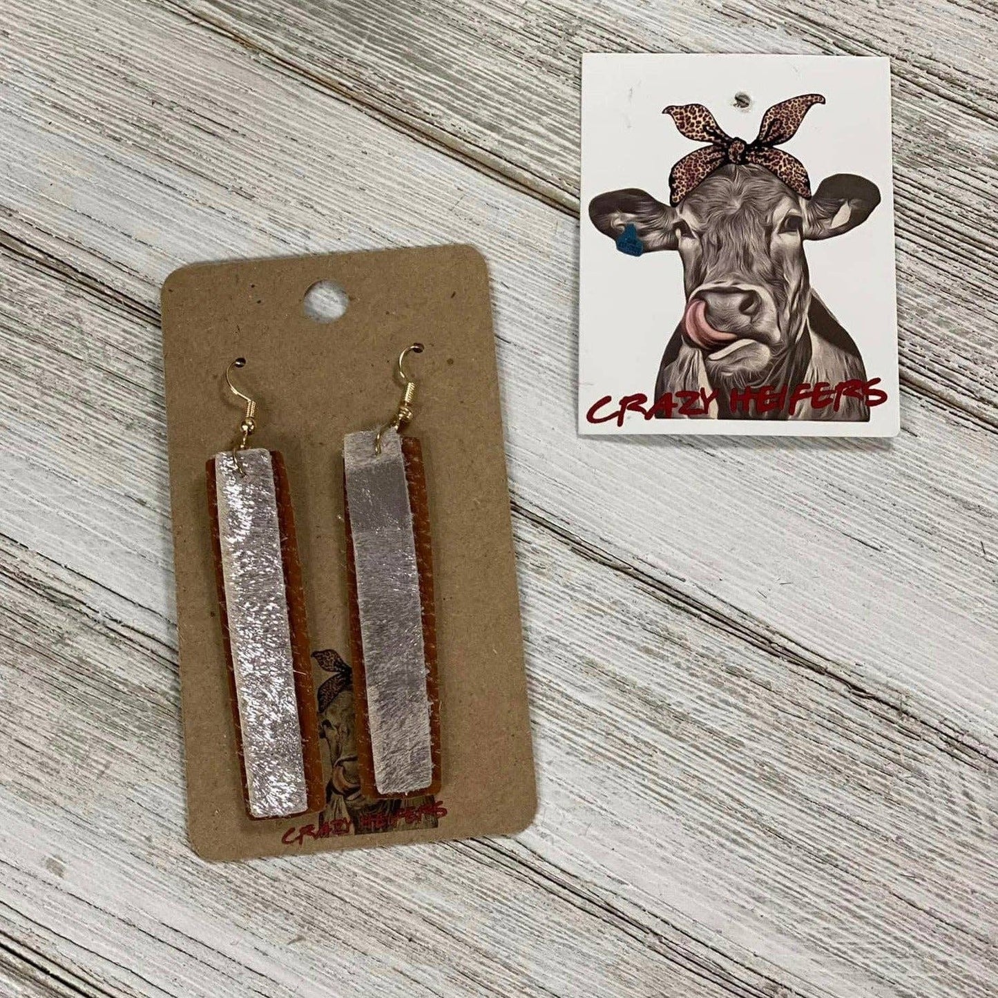 Dangle Cowhide/ Leather Earrings