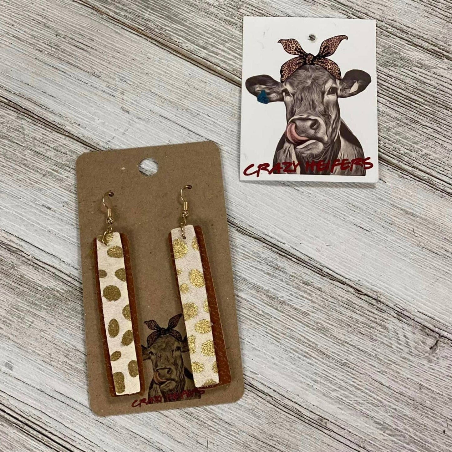 Dangle Cowhide/ Leather Earrings