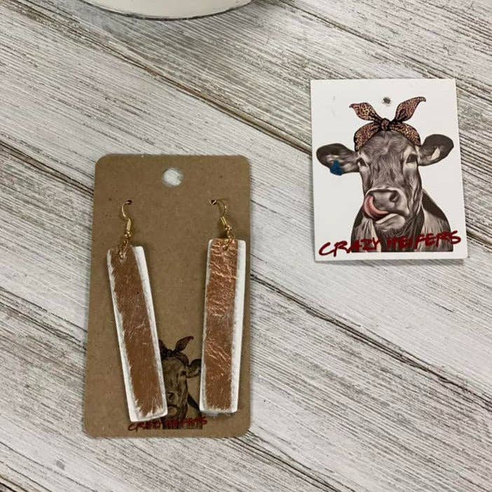 Dangle Cowhide/ Leather Earrings