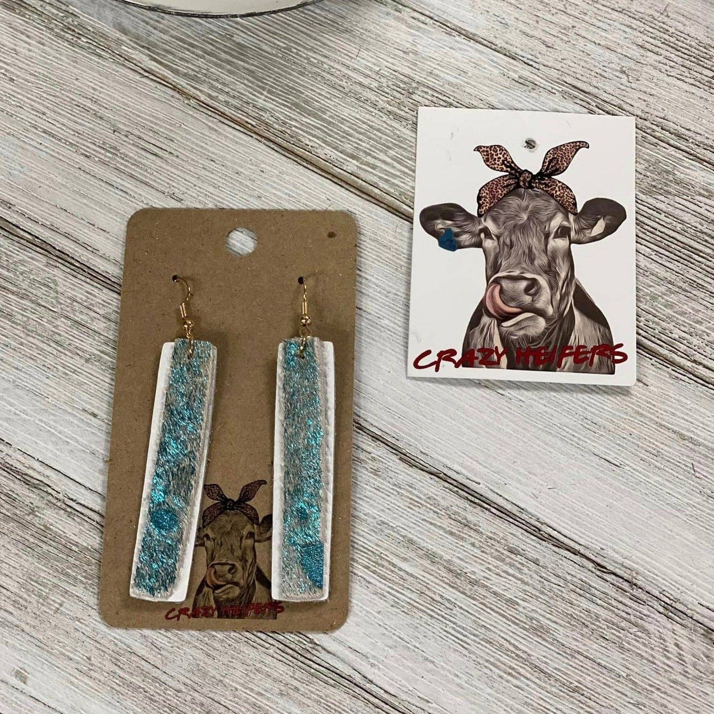 Dangle Cowhide/ Leather Earrings